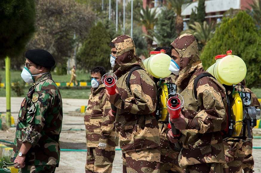 مانور دفاع بیولوژیکی سپاه و بسیج در استان فارس