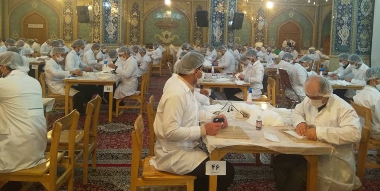 حسینیهٔ کرونا با ماسک های دست ساز غیر بهداشتی